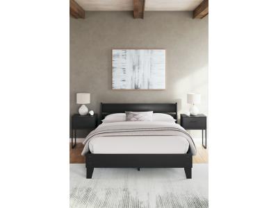 Signature Design by Ashley Socalle Queen Panel Platform Bed - EB1865B3