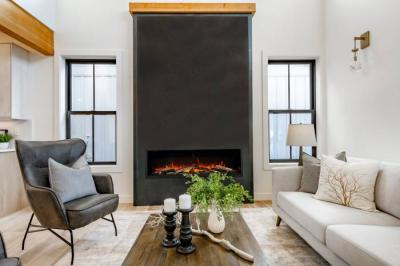 60" Amantii Symmetry Bespoke Xtra Tall Electric Fireplace - SYM-60-XT-BESPOKE