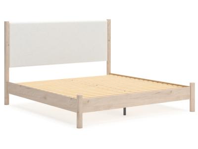 Signature Design by Ashley Cadmori King Upholstered Panel Bed - B2615B7