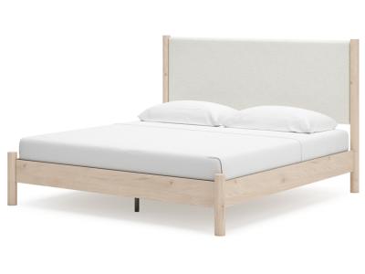 Signature Design by Ashley Cadmori King Upholstered Panel Bed - B2615B7