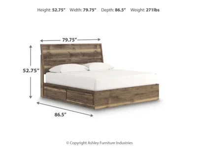 Signature Design by Ashley Chirason King Panel Bed with Storage - PCB3367B14
