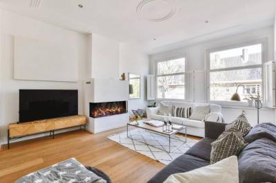 75" Amantii Signature TruView Series 3 Sided Glass Electric Fireplace - TRV-75-SIG