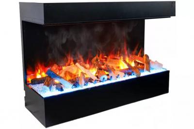 75" Amantii Signature TruView Series 3 Sided Glass Electric Fireplace - TRV-75-SIG