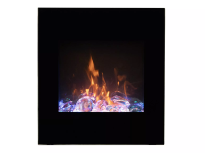 24" Amantti LUMINA Corner Wall Mount Smart Electric Fireplace - WM-BI-2428-VLR-BG-Lumina