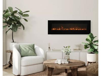 88" Amantii Wall Mount Electric Fireplace - WM-FM-88-10023-BG