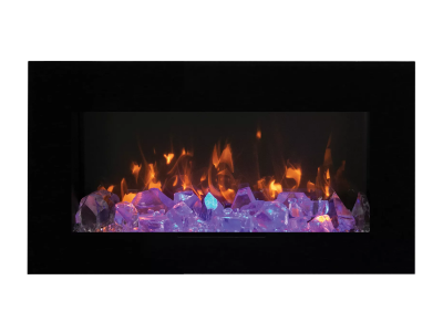 34" Amantii Wall Mount Electric Fireplace - WM-FM-34-4423-BG