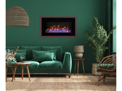 34" Amantii Wall Mount Electric Fireplace - WM-FM-34-4423-BG