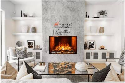 38" Amantii Signature Electric Fireplace Featuring Optimyst Technology - BI-TRD-38-SIG