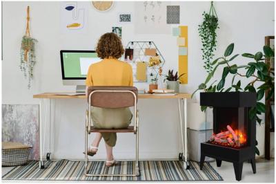 Amantii Freestand Electric Fireplace - CUBE-2025WM-LUMINA