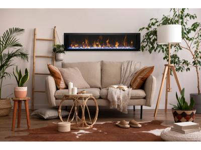 88" Amantii Panorama BI Slim Smart Electric Fireplace - BI-88-SLIM-OD