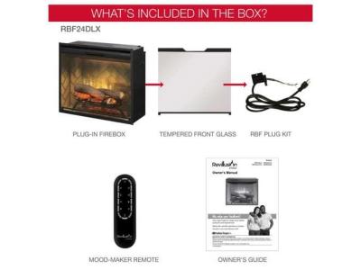 24" Revillusion Built-In Firebox Herringbone - RBF24DLX