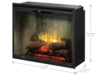 30" Revillusion Built-In Firebox with Front Glass and Plug Kit - RBF30WC-FG