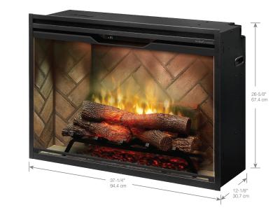 36" Dimplex Revillusion Built-In Firebox with Front Glass and Plug Kit - RBF36-FG