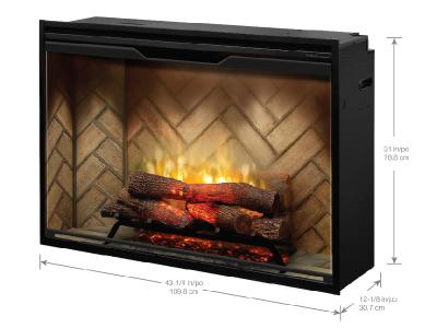 42" Dimplex Revillusion Built-In Firebox with Front Glass and Plug Kit - RBF42-FG