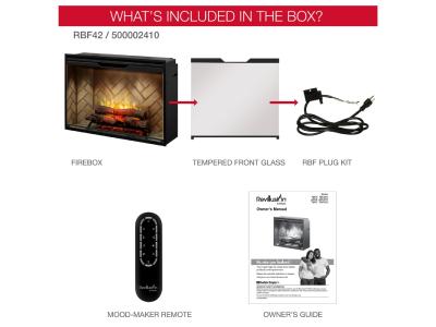 42" Dimplex Revillusion Built-In Firebox with Front Glass and Plug Kit - RBF42-FG