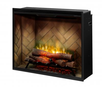 36" Dimplex Revillusion Portrait Built-In Firebox with Front Glass and Plug Kit - RBF36P-FG