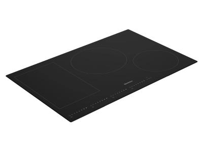 30" Blomberg 4 Elements Built-In Induction Cooktop with Front Touch Controls Frameless Black Glass - CTI30412SS