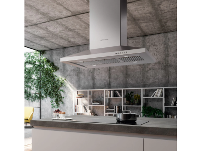 36" Faber Dama Isola Island Range Hood in Stainless Steel - DAMAIS36SSV2