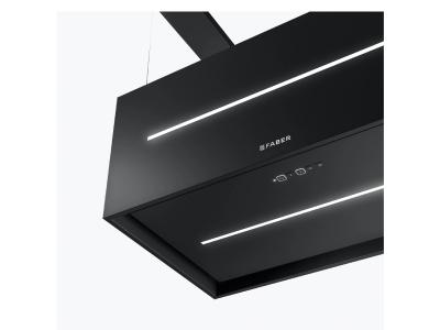 31" Graziosa Isola Island Range Hood 600 CFM in Matte Black - GRAZIS30BKV