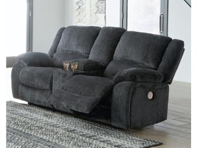 Signature Design by Ashley Draycoll Power Reclining Loveseat with Console - 7650496C