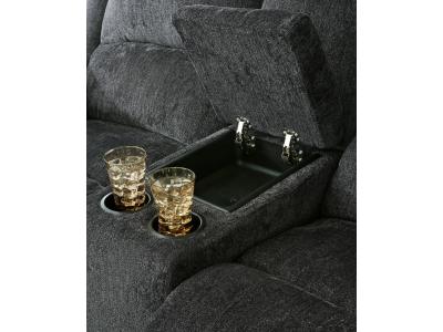 Signature Design by Ashley Draycoll Power Reclining Loveseat with Console - 7650496C