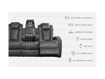 Signature Design by Ashley Turbulance Power Reclining Sofa - 8500115C