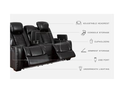 Signature Design by Ashley Party Time Power Reclining Loveseat with Console - 3700318C