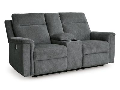 Signature Design by Ashley Barnsana Power Reclining Loveseat with Console - 3320296C