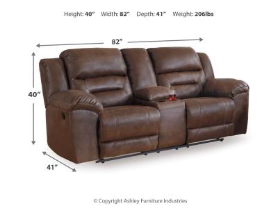 Signature Design by Ashley Stoneland Reclining Loveseat with Console - 3990494C