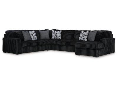 Signature Design by Ashley Midnight-Madness 4-Piece Sectional with Chaise - 98103S3
