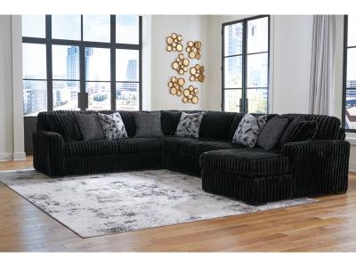 Signature Design by Ashley Midnight-Madness 4-Piece Sectional with Chaise - 98103S3