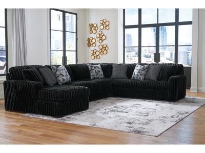 Signature Design by Ashley Midnight-Madness 4-Piece Sectional with Chaise - 98103S4