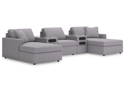 Signature Design by Ashley Modmax 5-Piece Sectional with Chaise and Audio Console - 92104S47