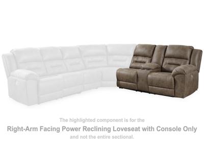 Signature Design by Ashley Ravenel Right-Arm Facing Power Reclining Loveseat with Console - 8310690C