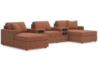 Signature Design by Ashley Modmax 5-Piece Double Chaise with Audio Consoles - 92102S49