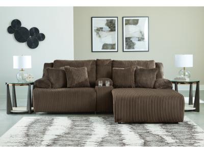 Signature Design by Ashley Top Tier 3-Piece Reclining Sectional Sofa with Chaise - 92705S4