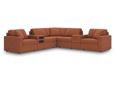 Signature Design by Ashley Modmax 7-Piece Balanced Sectional with Audio and Storage Consoles - 92102S69