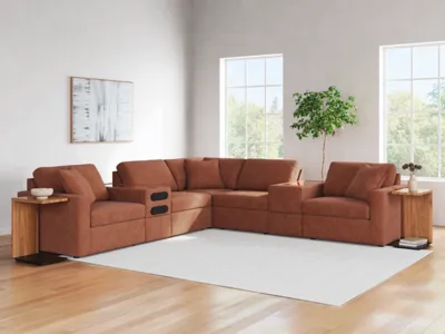 Signature Design by Ashley Modmax 7-Piece Balanced Sectional with Audio and Storage Consoles - 92102S69