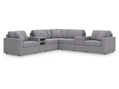 Signature Design by Ashley Modmax 7-Piece Balanced Sectional with Audio and Storage Consoles - 92104S69