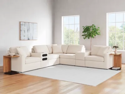 Signature Design by Ashley Modmax 7-Piece Balanced Sectional with Audio and Storage Consoles - 92103S69