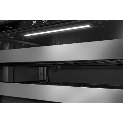 24" KitchenAid Beverage Center with Glass Door and Metal-Front Racks - KUBL524SSB