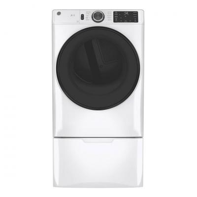 28" GE 5.5 Cu. Ft. (IEC) Washer 7.8 Cu. Ft. Dryer and Stacking Kit - GFA28KITN-GFW550SMNWW-GFD55GSSNWW
