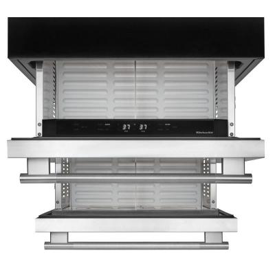 24" KitchenAid Stainless Steel Undercounter Double-Drawer Refrigerator - KURT524SSB