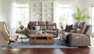 Palliser Power Reclining Sofa with Headrest and Lumbar - Hastings Sofa