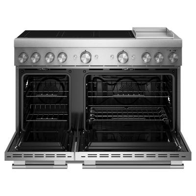 48" KitchenAid 6-Element Induction Freestanding Commercial-Style Range with Griddle - KFID948SSS