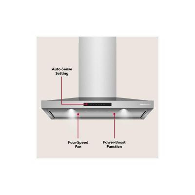36" KitchenAid Wall-Mount 4-Speed Canopy Hood - KVWC736SSS