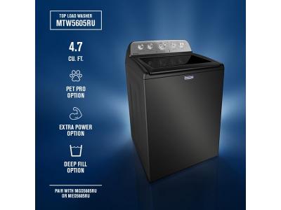 27" Maytag 5.4 Cu Ft. Top Load Agitator Washer with Extra Power and Pet Pro Option - MTW5605RU