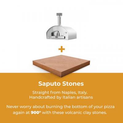 Fontana Forni Countertop Roma Hybrid Gas And Wood Oven - FTROM-H-S