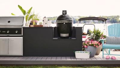 18" Lynx Kamado Ceramic Charcoal Grill With Rotisserie - LCGRBK
