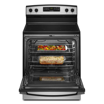 30" Amana 4.8 Cu. Ft. Electric Range with Extra-Large Oven Window - YAER6203MSS